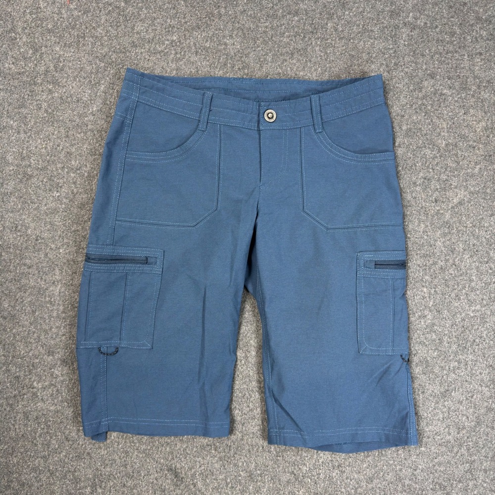Kuhl Splash 11 Womens Cargo Shorts Blue Shadow Hiking Outdoor Size 4 6304